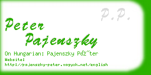 peter pajenszky business card